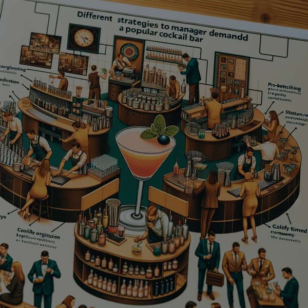Quelles stratégies adopter pour gérer les pics de demande dans un bar à cocktails populaire ?